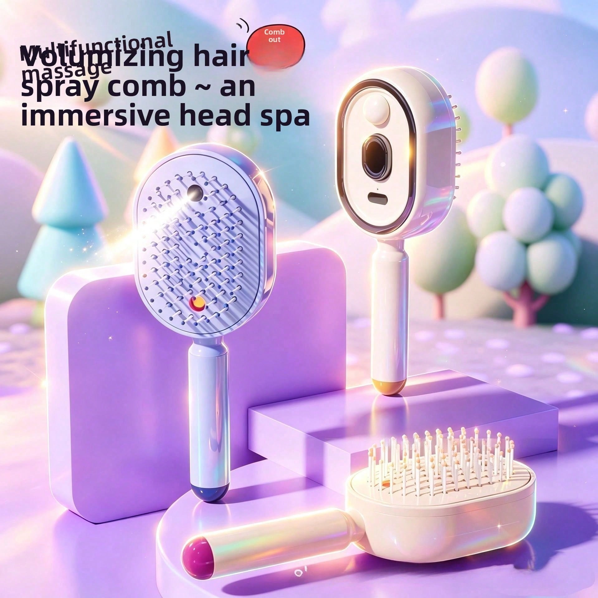 Hair Care Is Self Care - Electric Spray Airbag Massage Comb Essential