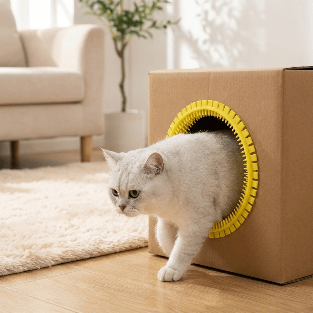 Hair Care Is Self Care - Plastic Cat Tunnel Brush Soft Tooth