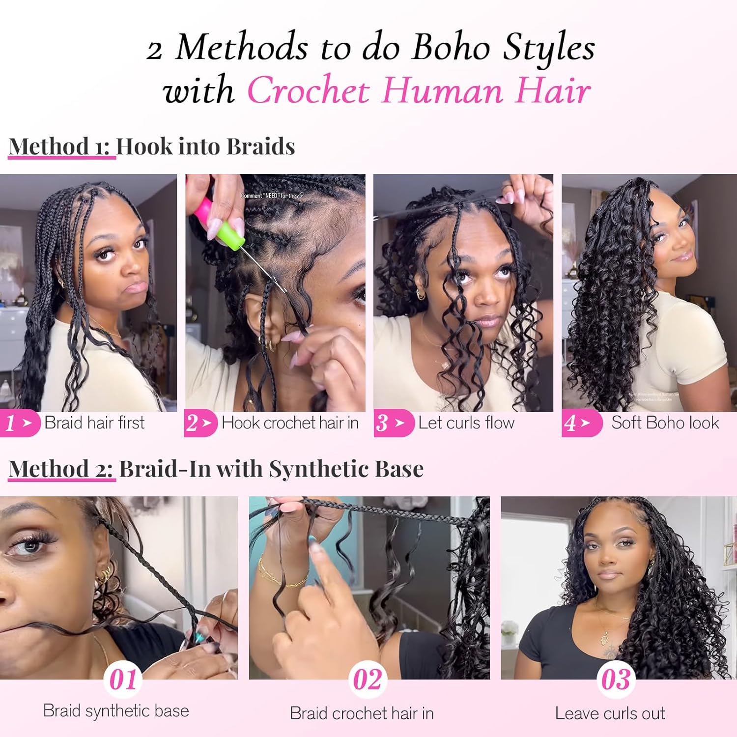 Crochet Human Hair Lightweight - Hair Care Curly Hair review and price
