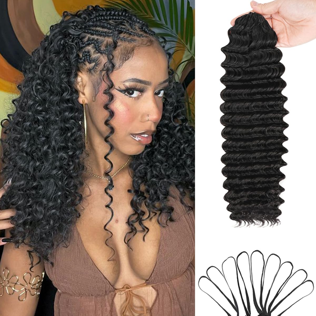 Deep Wave Feather Crochet Huma - Hair Care Curly Hair review and price