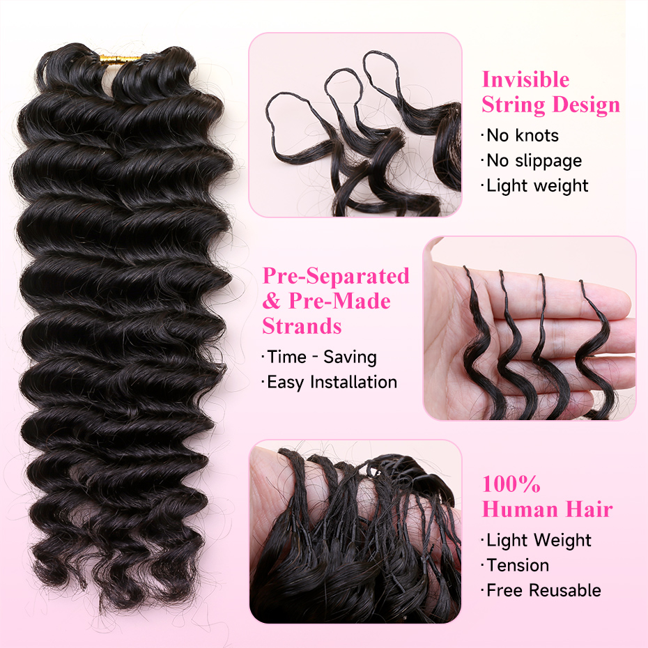 Deep Wave Feather Crochet Huma - Hair Care Curly Hair review and price