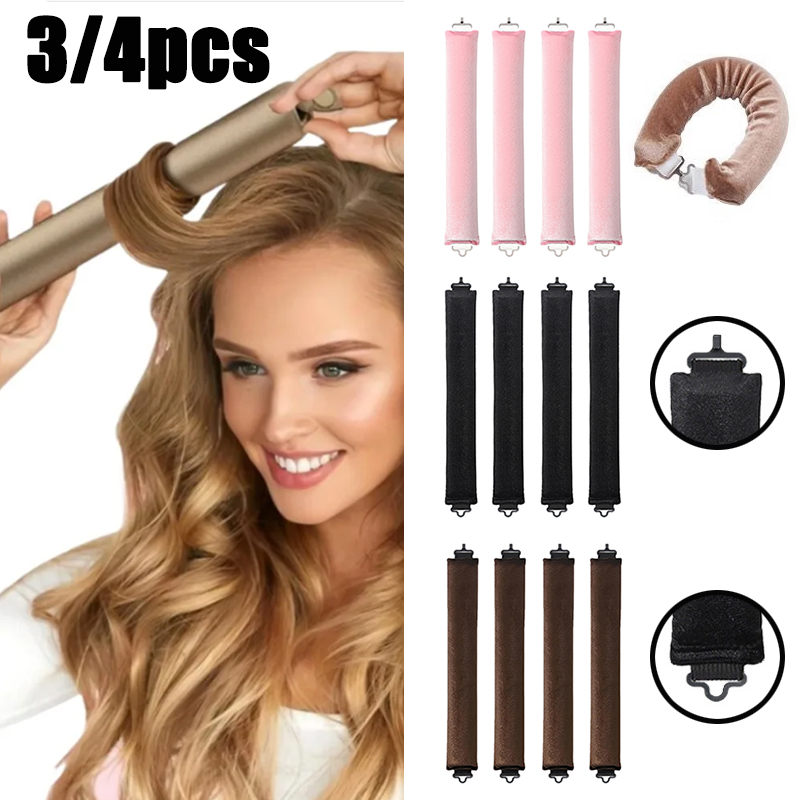3/4pcs No Heat Hair Rollers He - Hair Care Curly Hair review and price