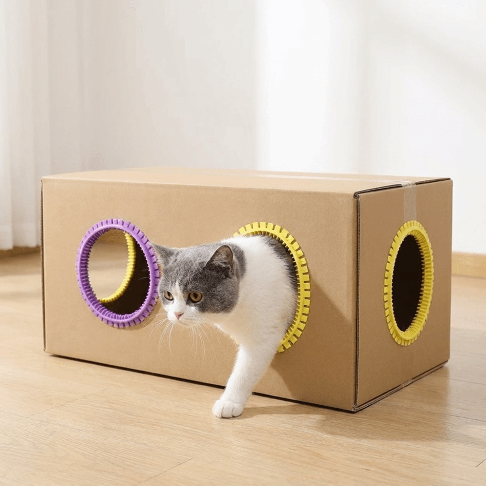 Plastic Cat Tunnel Brush Soft  - Hair Care Is Self Care review and price