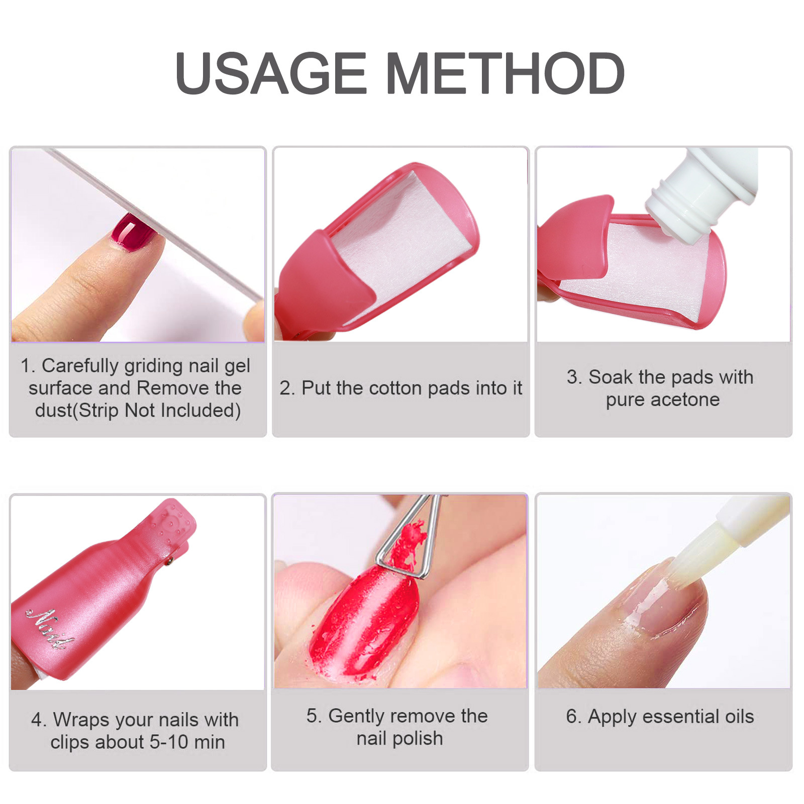10 Pcs Nail Polish Remover Cli - Hair Care Gel review and price